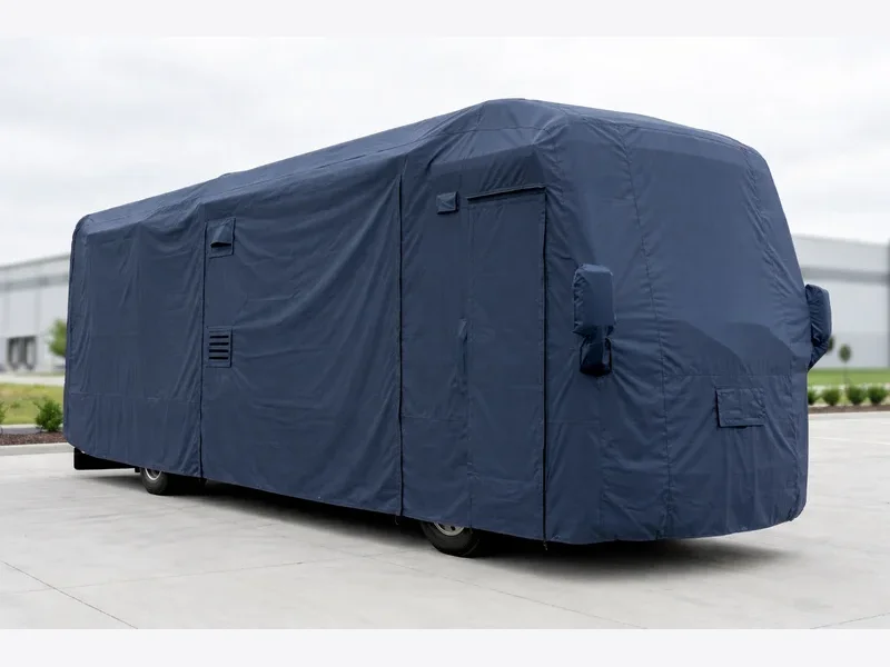 Heavy-duty custom RV and commercial bus cover